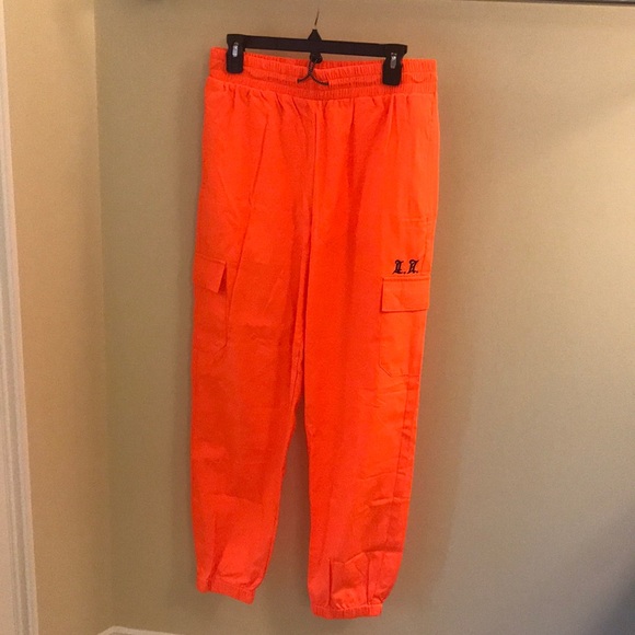 bright orange cargo pants